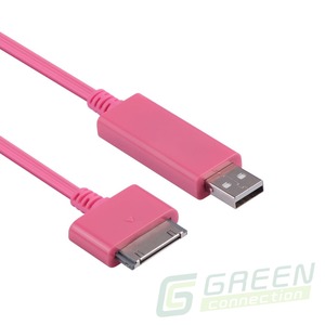 Кабель USB 2.0 Тип A - 30-pin Greenconnect GC-UA2MBF02-pink 0.8m