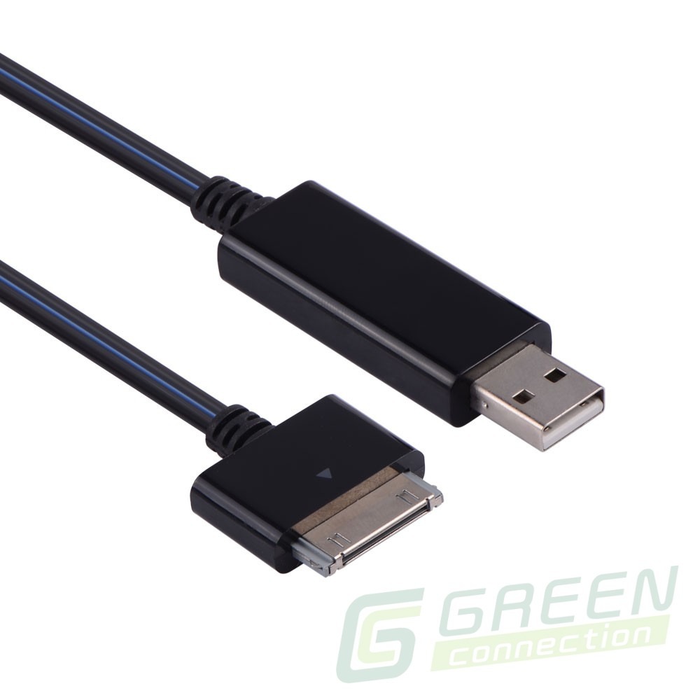 Кабель USB 2.0 Тип A - 30-pin Greenconnect GC-UA2MBF02-black 0.8m