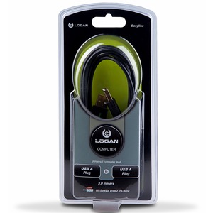 Кабель USB 2.0 Тип A - A Logan EL369-0180 1.8m