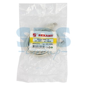 Кабель USB 2.0 Тип A - B Rexant 18-1106 USB (1 штука) 3.0m