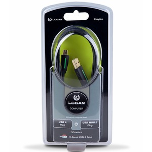 Кабель USB 2.0 Тип A - B 5pin mini Logan EL368-0180 1.8m