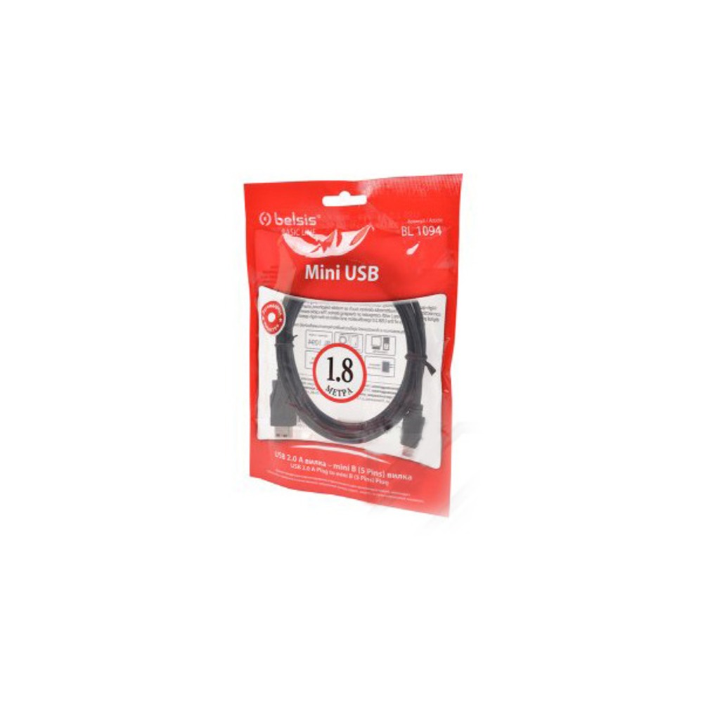 Кабель USB 2.0 Тип A - B 5pin mini Belsis BL1094 1.8m
