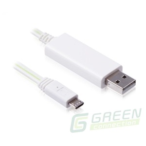 Кабель USB 2.0 Тип A - B micro Greenconnect GC-UA2MCL02-0.8m-white 0.8m