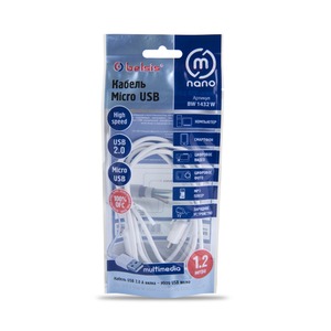 Кабель USB 2.0 Тип A - B micro Belsis BW1432W 1.2m