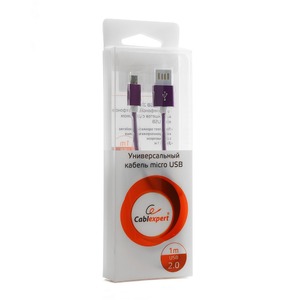 Кабель USB 2.0 Тип A - B micro Cablexpert CCB-mUSBp1m 1.0m