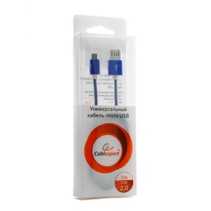 Кабель USB 2.0 Тип A - B micro Cablexpert CCB-mUSBb1m 1.0m
