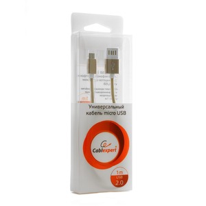 Кабель USB 2.0 Тип A - B micro Cablexpert CCB-mUSBgd1m 1.0m