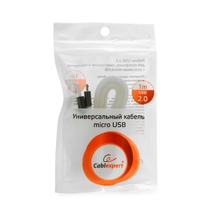 Кабель USB 2.0 Тип A - B micro Cablexpert CC-mUSBgy1m 1.0m