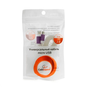 Micro USB кабель Cablexpert CC-mUSBp1m 1.0m