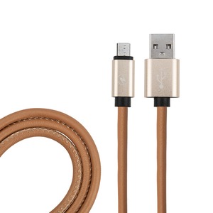 USB кабель micro USB Rexant 18-4231 коричневый эко-кожа, 1 метр (10 штук)