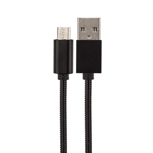 USB кабель microUSB Noname 18-4221 в металлической оплетке черный 1м (5 штук)