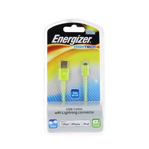 Кабель USB 2.0 Тип A - Lightning Energizer LCAEHUSYIPGR2 1.0m