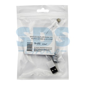 Кабель USB 2.0 Тип A - Lightning Rexant 18-4202 USB iPhone 5/5S белый (1 штука) 1.0m