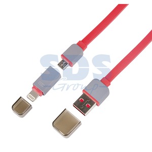 Кабель USB 2.0 Тип A - Lightning Rexant 18-4279 USB microUSB iPhone 5 красный (1 штука) 1.0m