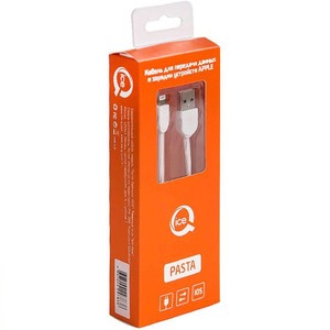 Кабель USB 2.0 Тип A - Lightning ICE-Q Pasta-Lightning-USB-W 1.0m