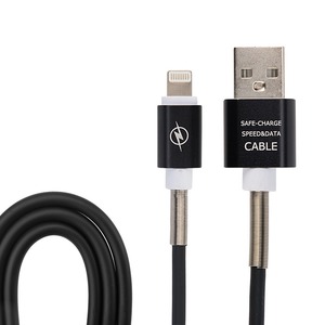 USB кабель Rexant 18-7012 для iPhone 5/6/7/8/Х моделей, черный силикон, 1 метр (10 штук)