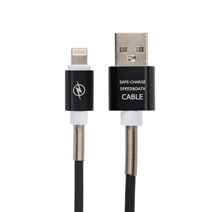 USB кабель Rexant 18-7012 для iPhone 5/6/7/8/Х моделей, черный силикон, 1 метр (10 штук)