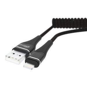 Кабель USB 2.0 Тип A - Lightning Ritmix RCC-424 Black Spring 1.0m