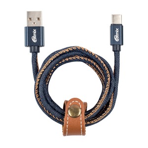 Кабель USB - TypeC Ritmix RCC-437 Jeans 1.0m