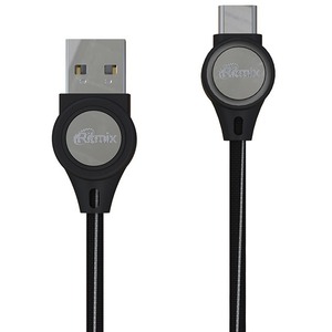 Кабель USB - TypeC Ritmix RCC-439 Black 1.0m