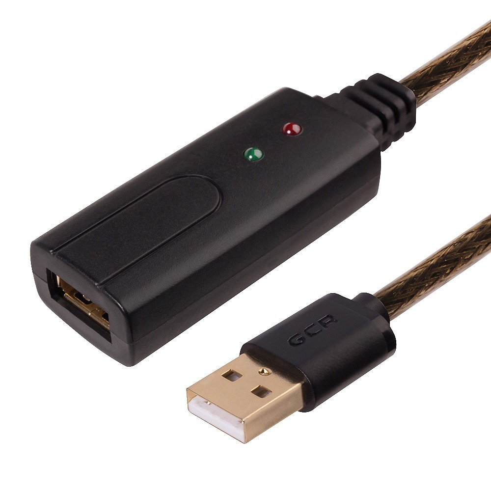 Удлинитель USB 2.0 Тип A - A Greenconnect GCR-UEC3M2-BD2S 5.0m