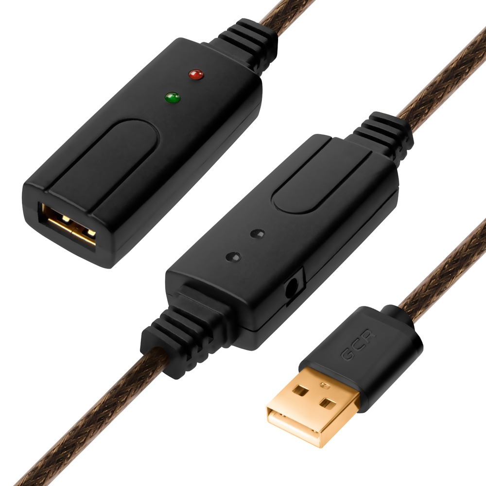Удлинитель USB Greenconnect GCR-UEC3M21-BD2S 15.0m