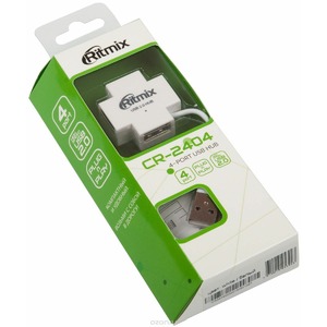 Хаб USB Ritmix CR-2404 White