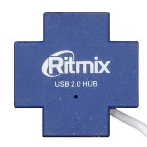 Хаб USB Ritmix CR-2404 Blue