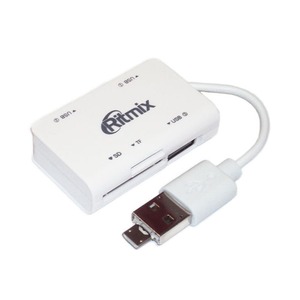 Хаб USB Ritmix CR-2322M White