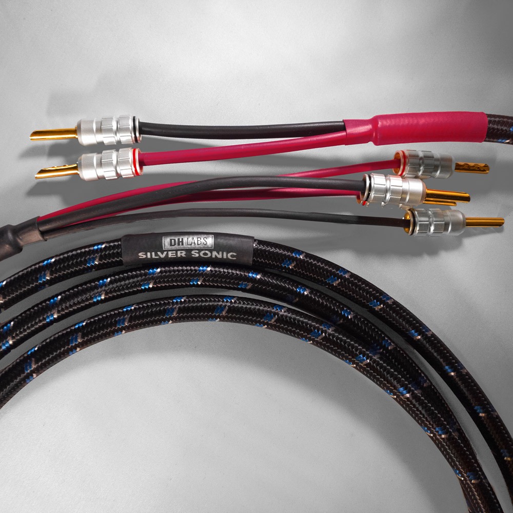 Акустический кабель Bi-Wire Banana - Banana DH Labs Q-10 Signature Banana Z-Plug Gold Bi-Wire 3.0m