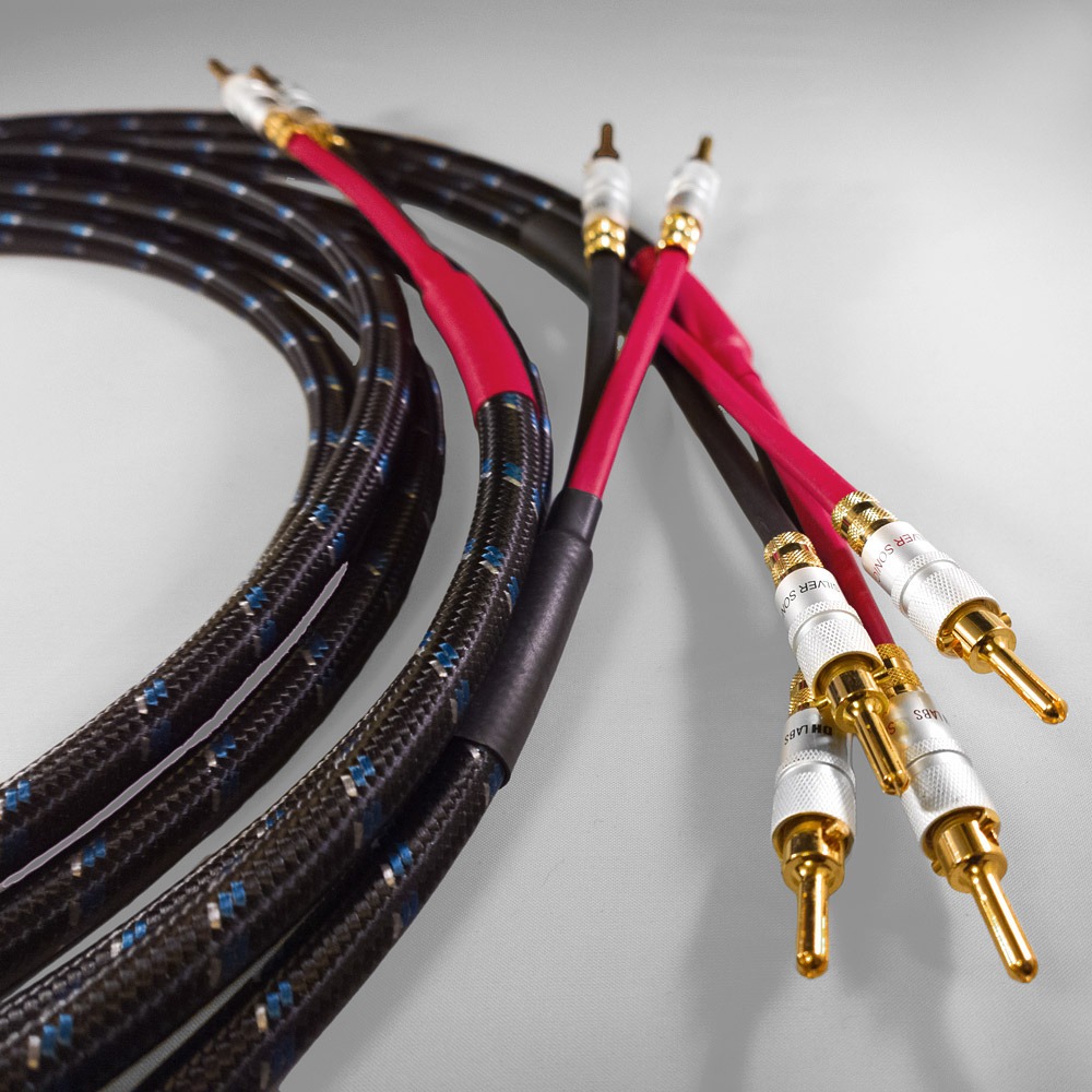 Акустический кабель Single-Wire Banana - Banana DH Labs Q-10 Signature Banana Locking-1 Plug Gold Single Wire 2.5m