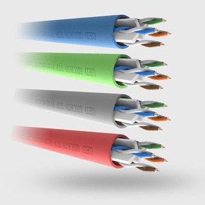Отрезок акустического кабеля QED (арт. 1689) Professional QXCAT6-UTP Blue 4.0m