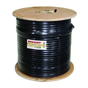 Антенный кабель в нарезку Rexant 01-3021 RG-11U (75 Ом) OUTDOOR + ТРОС*1 (305 метров)