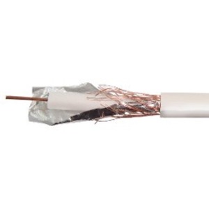Антенный кабель в нарезку Rexant 01-2401 SAT 50 M, Cu/Al/Cu, (75%), 75 Ом, белый (100 метров)