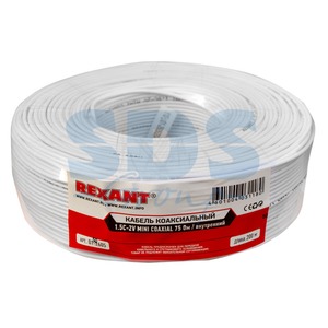 Антенный кабель в нарезку Rexant 01-2605 1,5C-2V MINI COAXIAL, (72%), 75 Ом, белый (200 метров)