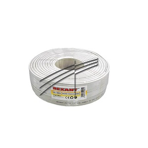 Антенный кабель в нарезку Rexant 01-2601 2C-2V, MicroCoaxial+Cu, (72%), 75 Ом, белый (200 метров)