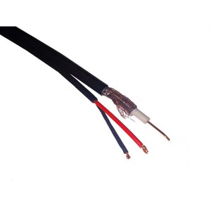 Антенный кабель в нарезку NETKO 53942 RG-59U (CCA, AL) +2x0.75мм2 CCA мн/ж, КВОС, внутр, черный