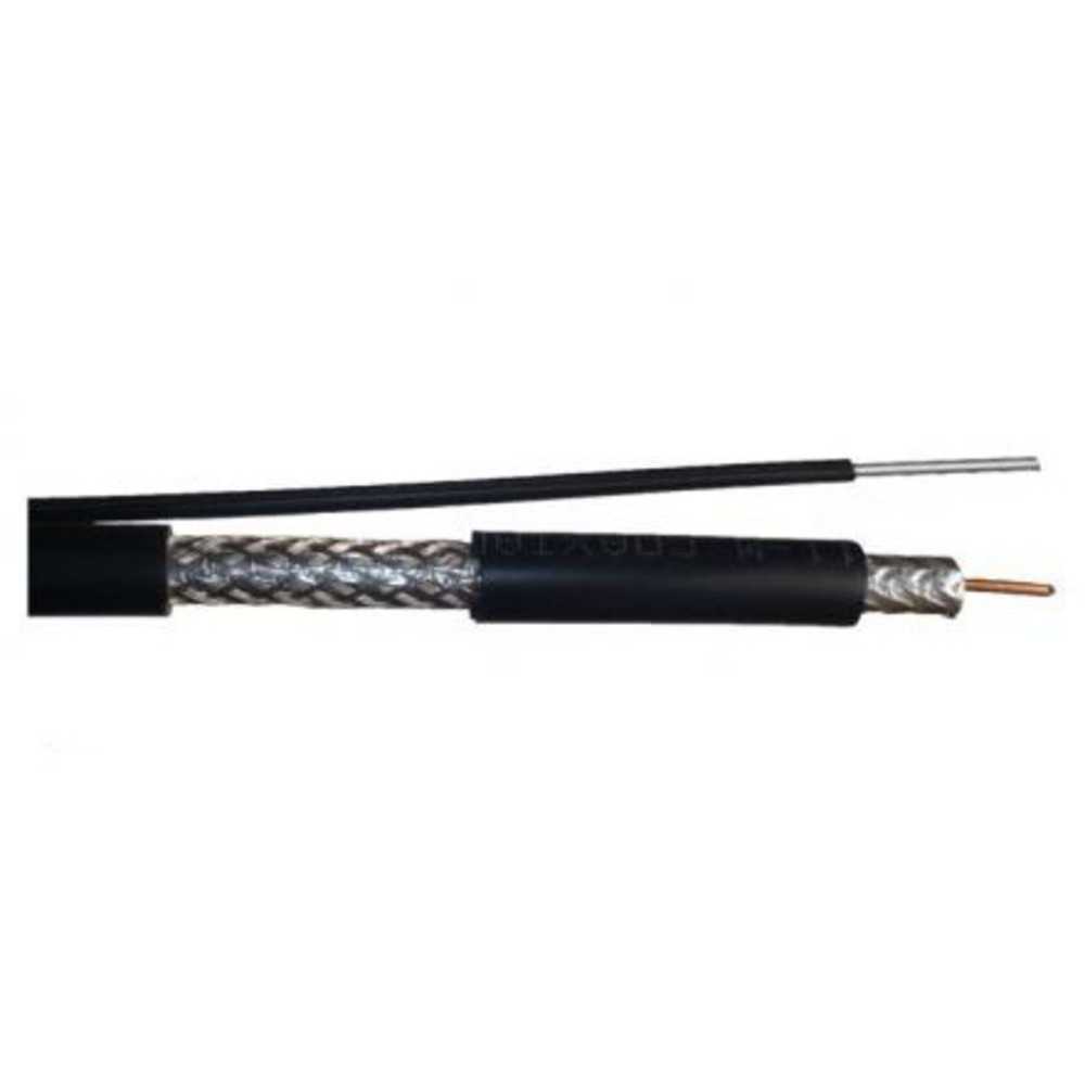 Антенный кабель в нарезку NETKO 52241 RG-11U (CCS, AL), трос, наружный, черный (305м)