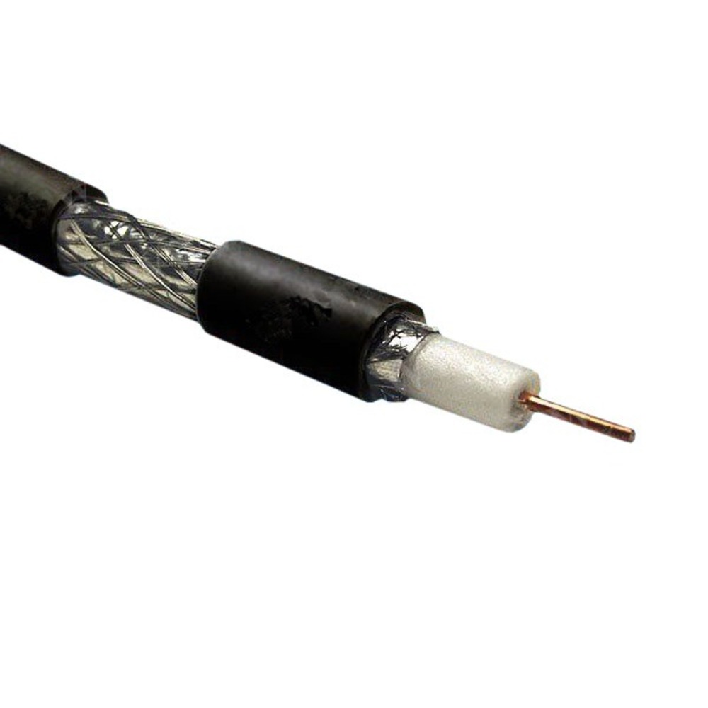 Антенный кабель в нарезку NETKO 51783 RG-6U (CCS, AL), черный