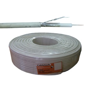 Антенный кабель в нарезку Cabletech 53050 RG-6U (CCA, AL), белый