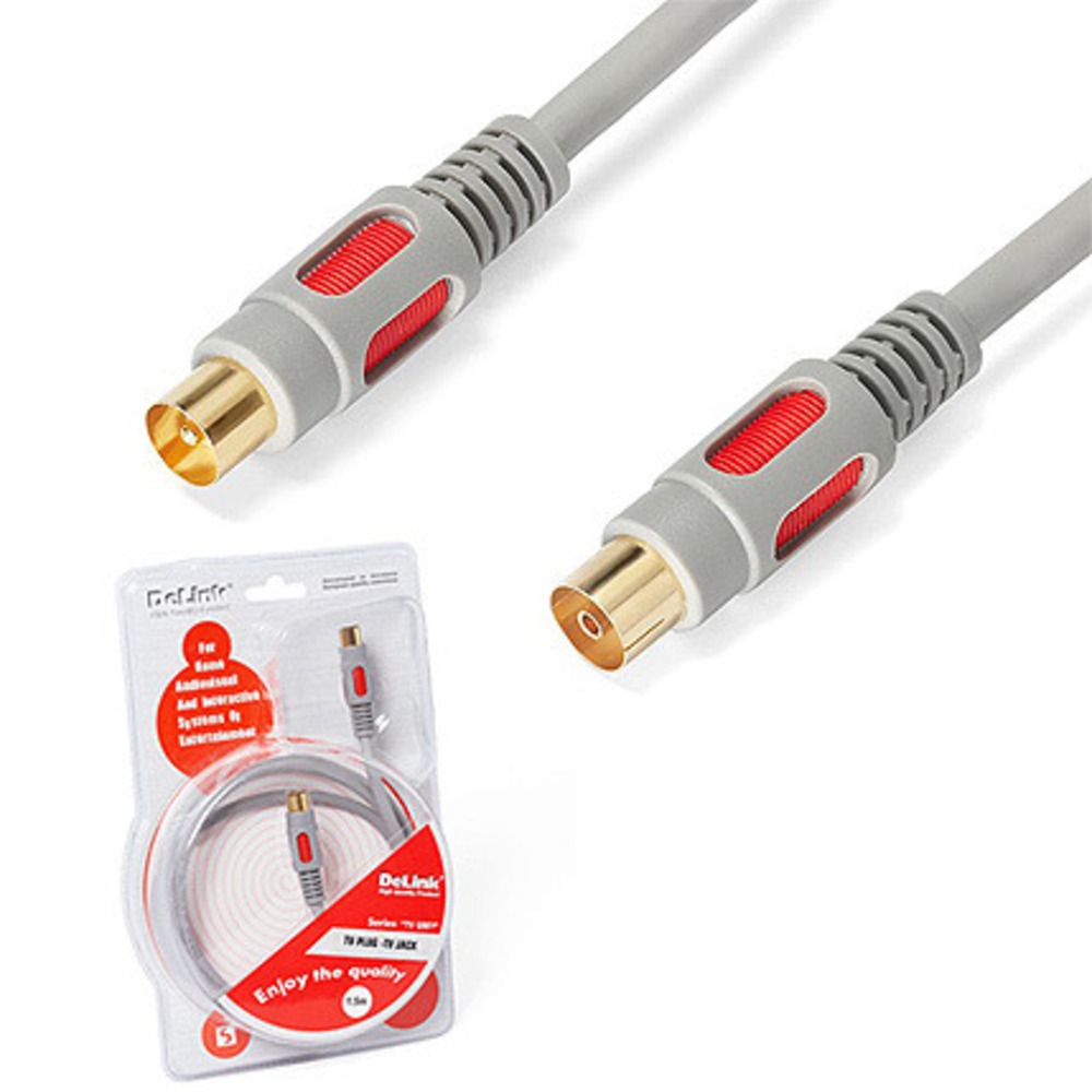 Антенный кабель готовый DeLink TV Antenna Gray 2.0m