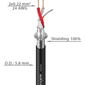 Кабель DMX в нарезку Roxtone DMX022/200 Black