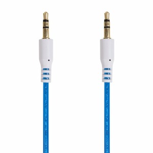 Аудиокабель AUX 3.5 мм Rexant 18-4084 гелевый, синий, 1.0m