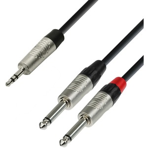 Кабель аудио 1xMini Jack - 2xJack Adam Hall K4YWPP0090 0.9m