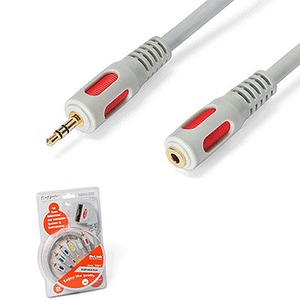 Удлинитель 1xMini Jack - 1xMini Jack DeLink MiniJack Male - MiniJack Female Gray 5.0m