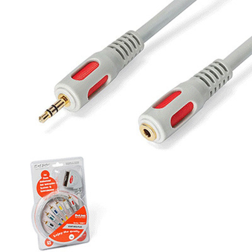 Удлинитель 1xMini Jack - 1xMini Jack DeLink MiniJack Male - MiniJack Female Gray 3.0m