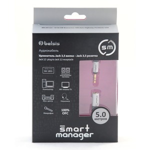 Удлинитель 1xMini Jack - 1xMini Jack Belsis SM1855 5.0m