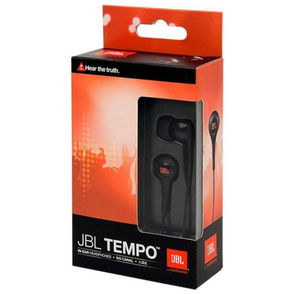 Наушники внутриканальные классические JBL Tempo In-Ear J01 Black
