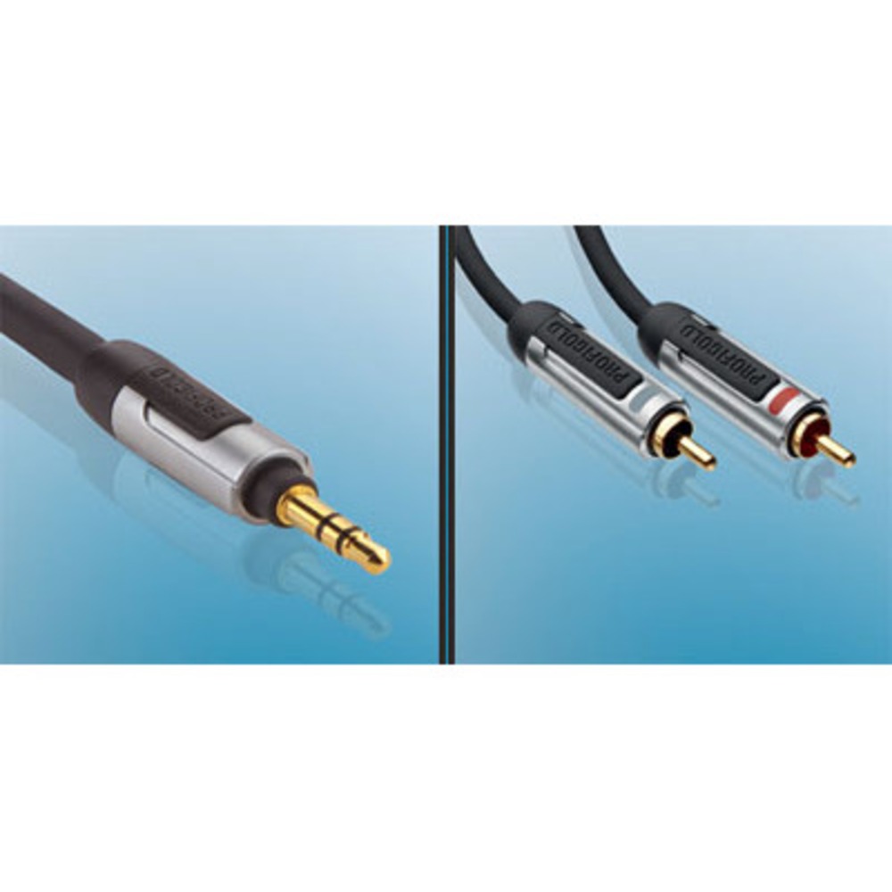 Кабель аудио 1xMini Jack - 2xRCA Profigold PROA3402 2.0m