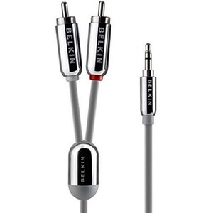 Кабель аудио 1xMini Jack - 2xRCA Belkin F8Z180ea07-GLD 2.1m